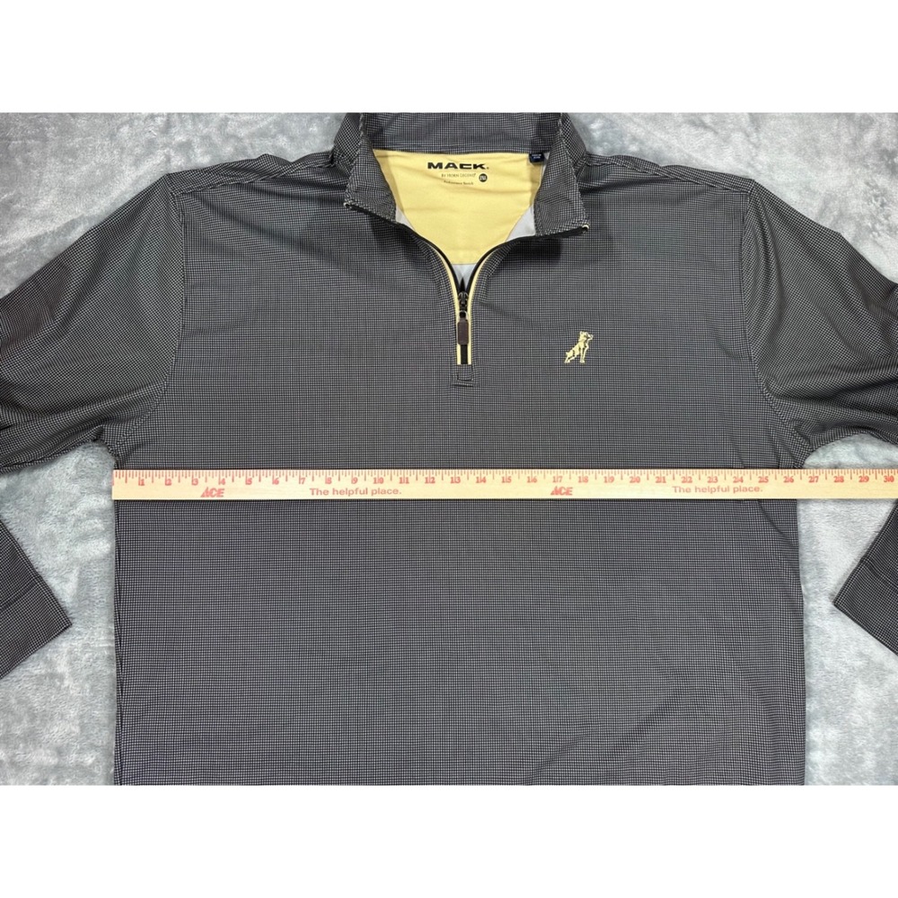 Mack by Horn Legend Mens 2XL Black Micro Check Quarter Zip Performance Pullover - Picture 3 of 4